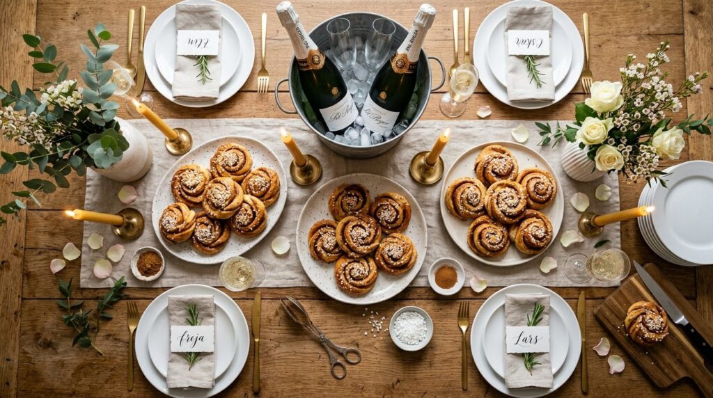 Photorealistic overhead flat lay of a beautifully arranged c