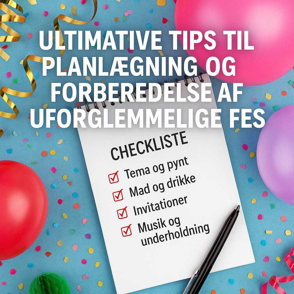 Ultimative Tips til Planlægning og Forberedelse af Uforglemmelige Fester