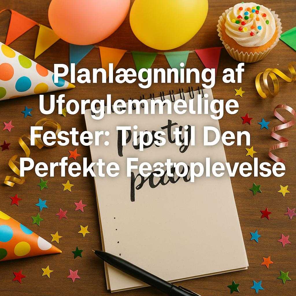 Planlægning af Uforglemmelige Fester: Tips til Den Perfekte Festoplevelse