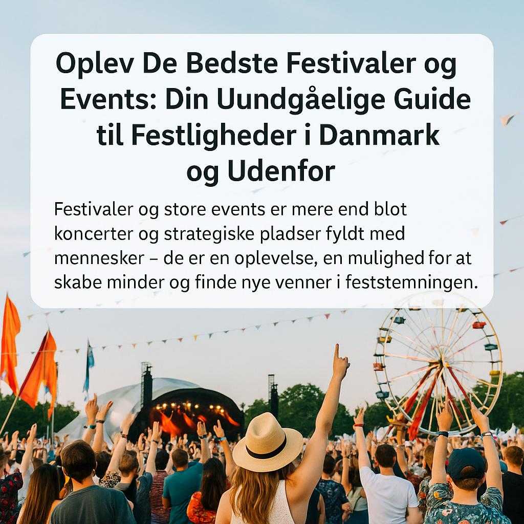 Oplev De Bedste Festivaler og Events: Din Uundgåelige Guide til Festligheder i Danmark og Udenfor